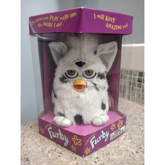 Furby Dalmatian electronic toy In Original Package 1998 Vintage